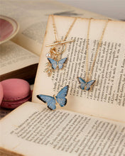 Load image into Gallery viewer, Enamel Blue Butterfly Short Necklace - Perfect for Gifting
