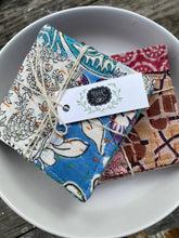 Load image into Gallery viewer, Four Assorted Square Cotton Coasters