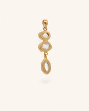 Load image into Gallery viewer, Triple Herkimer Quartz Gold-Plated Pendant

