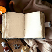 Load image into Gallery viewer, Leather Journal Grimoire Vintage Mushroom Notebook Handmade

