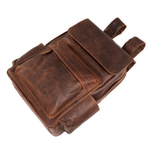 Load image into Gallery viewer, Leather Vintage Backpack Scott- Sandal
