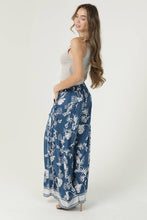 Load image into Gallery viewer, Wide Leg Blue Print Pants
