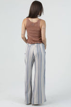 Load image into Gallery viewer, Wide-leg Blue Ivory Striped Pants
