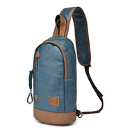 Urban Light Coated Canvas Sling Bag: Kale