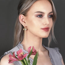 Load image into Gallery viewer, Butterfly Dreams w/ Delicate Chain Huggie Earrings

