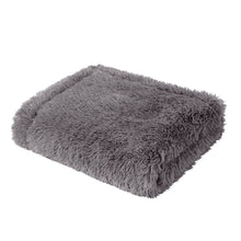 Load image into Gallery viewer, Long Faux Fur Throw 50&quot;x60&quot;, Grey: Grey
