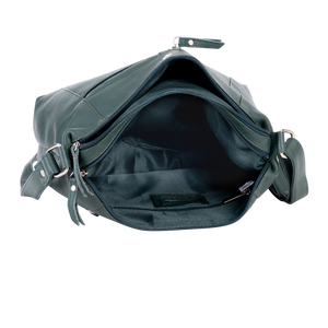 Elegant Leather Crossbody Bag Tressa – Stylish & Functional: Sea Green