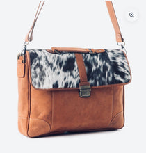 Load image into Gallery viewer, Sophisticated Barn Leather Cowhide Laptop Bag Briefcase - Myra
