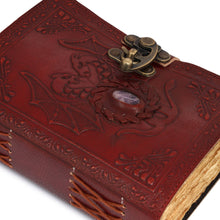 Load image into Gallery viewer, Leather Journal with Stone Dragon Embossed Travel Journal 
