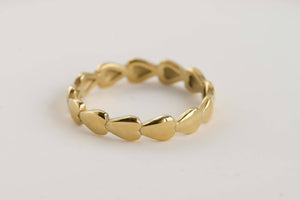 Dainty Gold Rings - Waterproof 18k Gold Stackable Rings: Thin Sparkle / 7