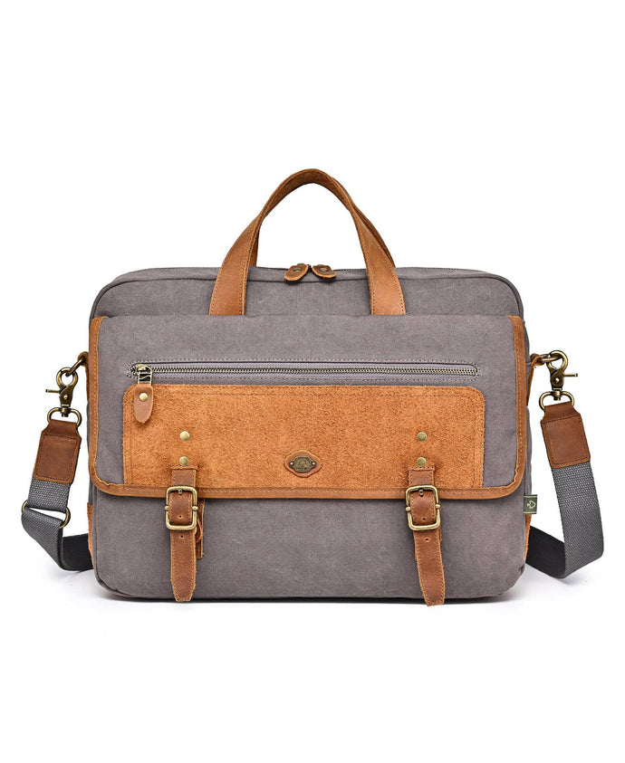 Valley Oak Canvas Brief Bag: Grey