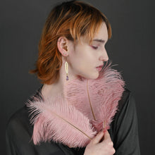 Load image into Gallery viewer, Leaf w/ Semi Precious Tear Drop Earrings: Amazonite
