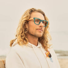 Load image into Gallery viewer, BP20862 - Seaglass-Matte Teal /Walnut Wood /Blue Light Lens: 1.75
