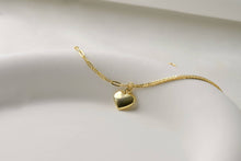 Load image into Gallery viewer, 18k Gold Vermeil Mixed Chain Heart Bracelet

