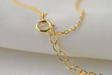 Load image into Gallery viewer, Sterling Silver Diamond Necklace - Gold Vermeil CZ Necklace: Pear / Gold
