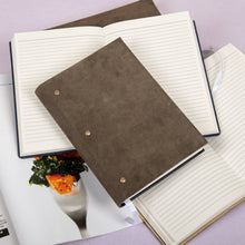 Load image into Gallery viewer, Soft Cover Suede leather diary journal-Grey: Ruled
