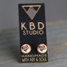 Load image into Gallery viewer, Tiny Picture Studs (Mom Heart Tattoo)

