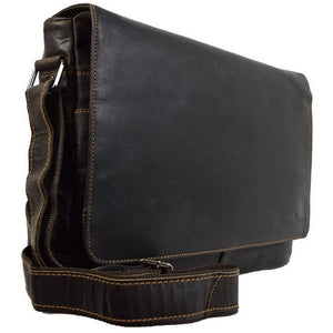 Leather Shoulder Laptop Bag Gent - Sandal
