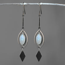 Load image into Gallery viewer, Deco Bar, Marquise w/ Marquise Semi Precious (Gunmetal): Prasiolite
