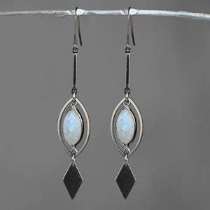 Deco Bar, Marquise w/ Marquise Semi Precious (Gunmetal): Prasiolite