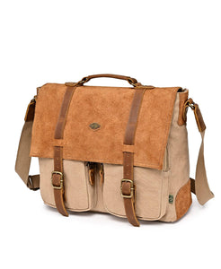 Valley Oak Canvas Messenger Bag: Khaki
