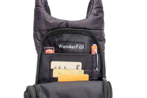 Black Matte HydroBag®  with Gray/Black/White Strap
