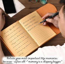 Load image into Gallery viewer, Leather journal diary with ruled craft pages
