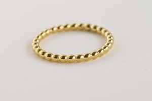 Dainty Gold Rings - Waterproof 18k Gold Stackable Rings: Thin Sparkle / 6