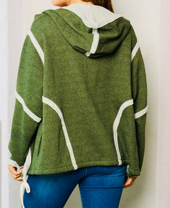 Dark Green Hooded Sweatshirt