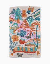 Load image into Gallery viewer, Greetings From California Tea Towel
