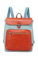 Valley Trail Coated Canvas Backpack: Aqua