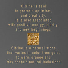 Load image into Gallery viewer, Citrine Gemstone Long Wire Earrings w/ Four Leaf  Clover &amp; Crystals St.Patrick's Day
