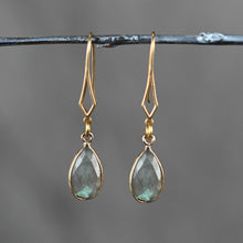 Load image into Gallery viewer, Diamond Hook w/ Semi Precious Tear Drop: Amazonite
