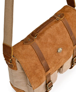 Valley Oak Canvas Messenger Bag: Khaki