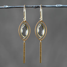 Load image into Gallery viewer, Brass Marquise w/ Marquise Semi Precious: Denim Opal
