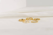 Load image into Gallery viewer, Dainty Gold Stacker Rings - Waterproof 18k Gold PVD
