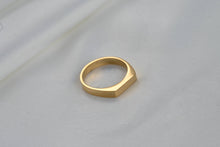 Load image into Gallery viewer, Slim Signet Ring - Waterproof 18k Gold PVD
