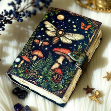 Load image into Gallery viewer, Leather Journal Blank Vintage Notebook with Mushroom Print
