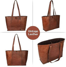 Load image into Gallery viewer, Vintage Genuine Leather ToteBag Handbag  Purse Bag for Women
