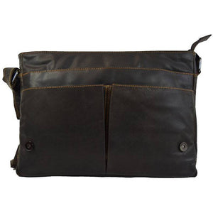 Leather Shoulder Laptop Bag Gent - Sandal