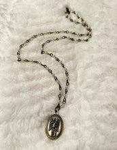 Load image into Gallery viewer, Bronze Guardian Angel Necklace on Pearls
