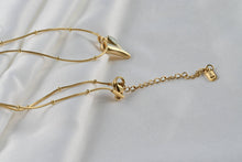 Load image into Gallery viewer, 18k Gold Heart Necklace - Beaded Snake Chain Necklace
