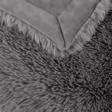 Load image into Gallery viewer, Long Faux Fur Throw 50&quot;x60&quot;, Grey: Grey
