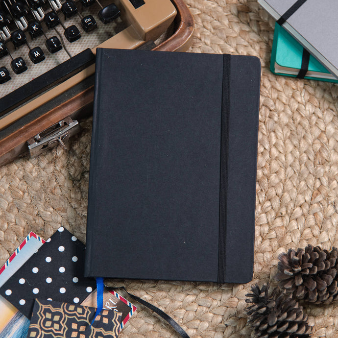 Hardcover Diary Notebook with Buckram Cover: Lined