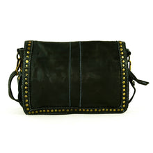 Load image into Gallery viewer, Marisa Leather Crossbody with Studs: Grey
