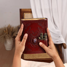 Load image into Gallery viewer, Leather Journal with Stone Dragon Embossed Travel Journal 
