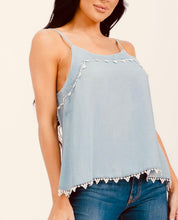 Load image into Gallery viewer, Denim Blue Summer Tank Top Blouse
