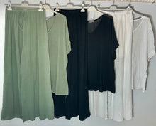Load image into Gallery viewer, Cotton wide leg pant:
