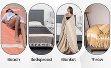 Load image into Gallery viewer, 90x82&quot; Large Luxury Turkish Cotton Blanket
