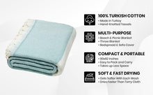 Load image into Gallery viewer, 90x82&quot; Large Luxury Turkish Cotton Blanket

